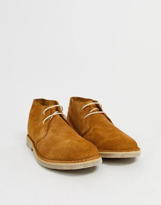 Светло-коричневые замшевые ботинки чукка ASOS DESIGN
