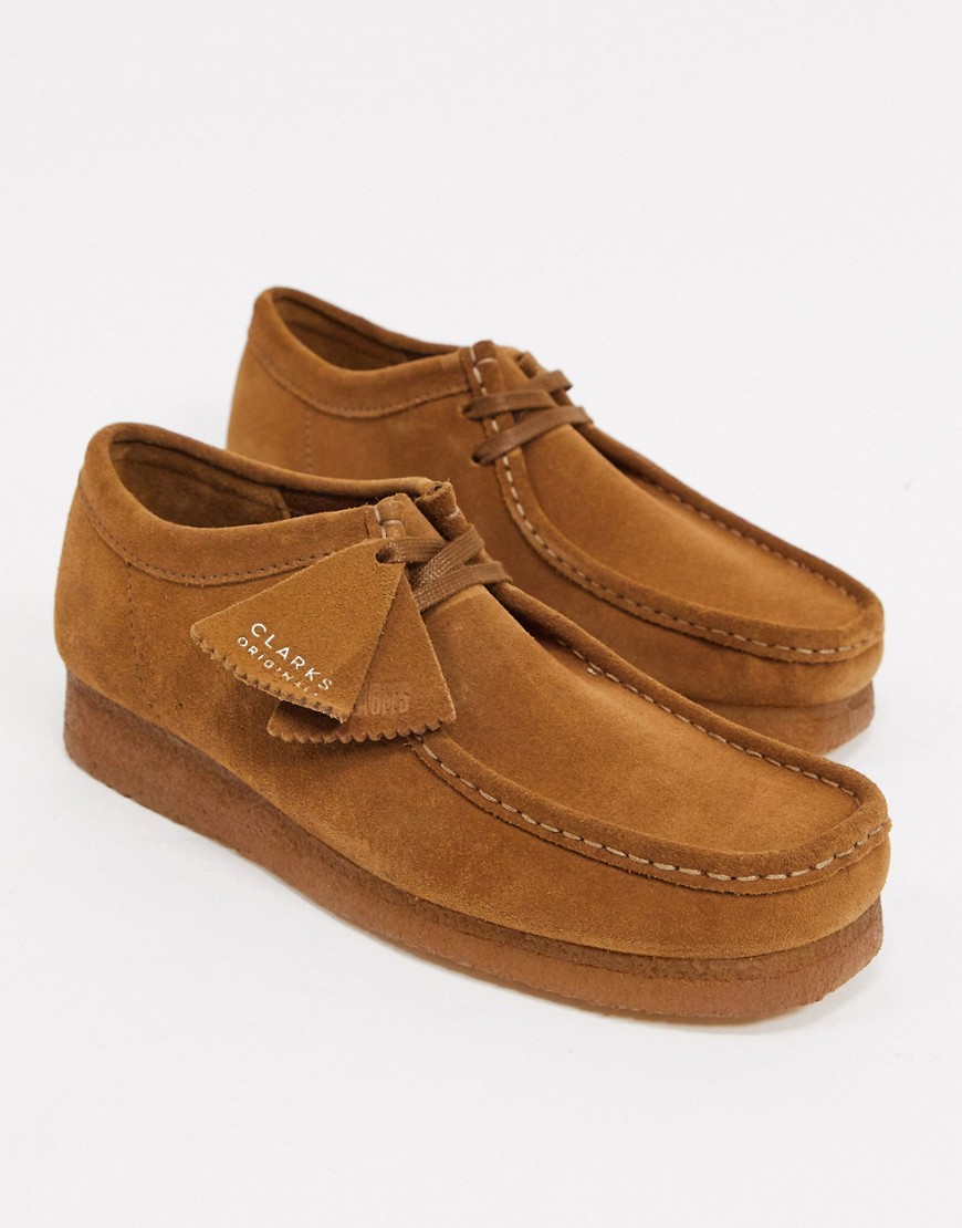 Светло-коричневые замшевые туфли Clarks Originals-Коричневый цвет