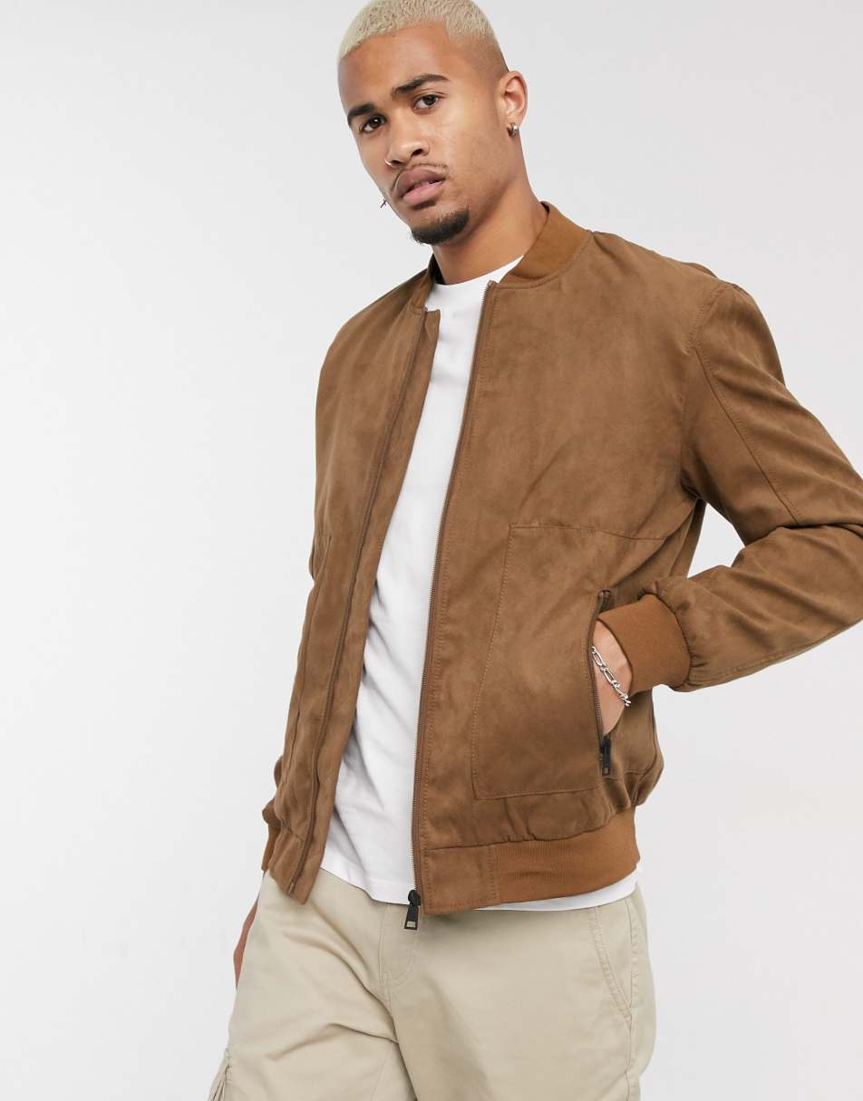 Бомбер only sons. Suede Bomber Jacket коричневый из замши. H&M замшевый бомбер мужская. Мужской бомбер Browns.