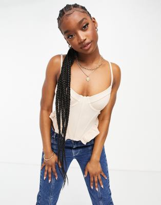 Топы-корсеты  Asos Светло-розовый топ-корсет Saint Genies-Розовый цвет