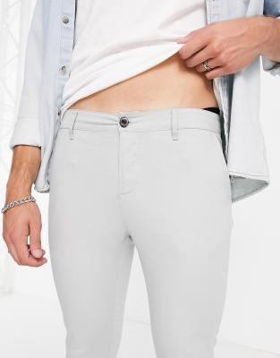 super skinny grey chinos