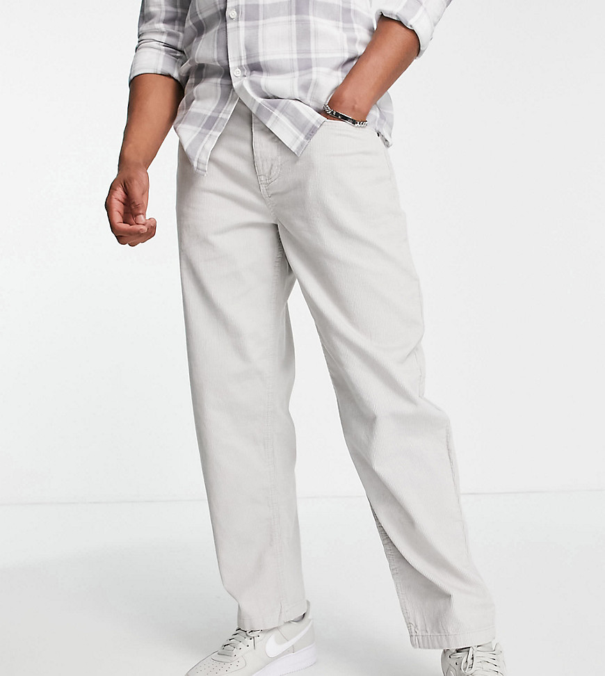 фото Светло-серые вельветовые джинсы классического кроя new look-серый