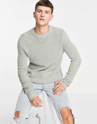 Джемперы и кардиганы  Asos Светло-серый джемпер с круглым вырезом Jack & Jones