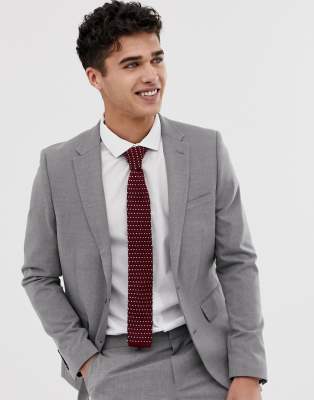 Облегающие костюмы  Asos Светло-серый пиджак скинни Burton Menswear