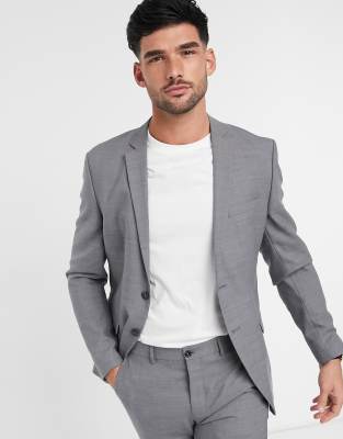  Светло-серый приталенный пиджак Jack & Jones Premium