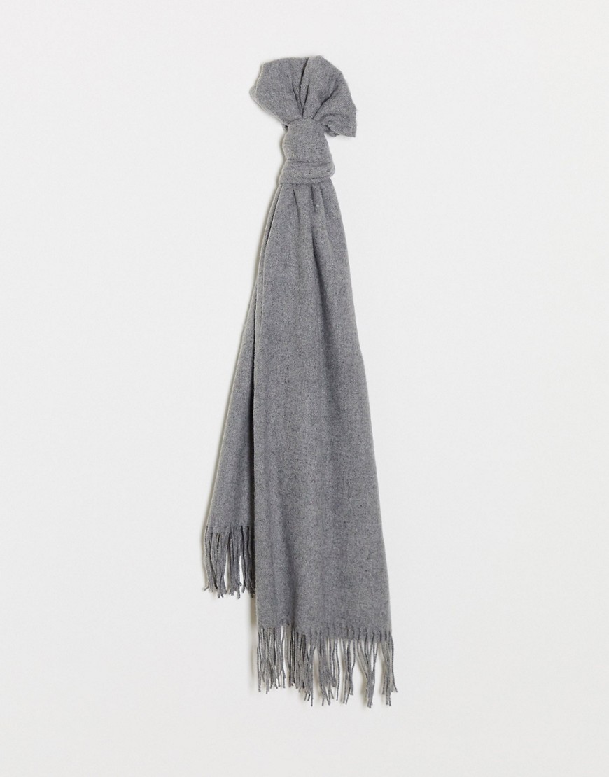 фото Светло-серый шарф с кисточками vero moda
