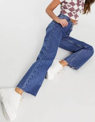 Светлые джинсы  Asos Светло-синие прямые джинсы в винтажном стиле с широкими штанинами Only-Голубой