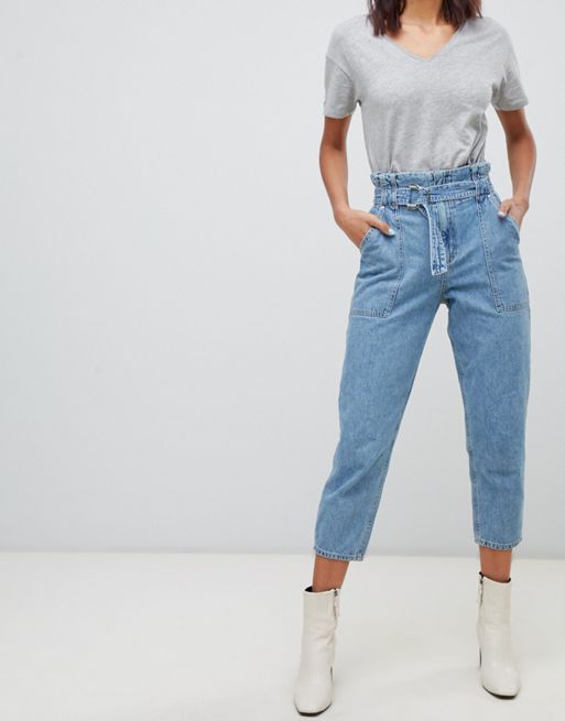 Широкие джинсы женские с высокой талией фото чем носить