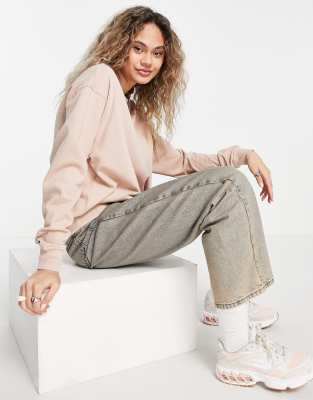 фото Свитшот карамельного цвета в стиле oversized из органического хлопка asos design-коричневый цвет