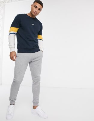 фото Свитшот колор блок jack 7 jones originals-белый jack & jones