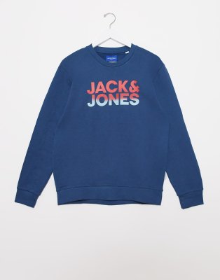 фото Свитшот с логотипом и эффектом градиента jack & jones-синий