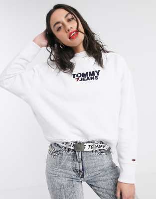 фото Свитшот с логотипом tommy jeans-белый