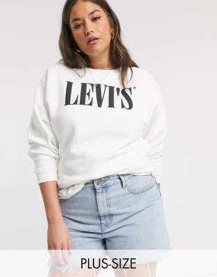 фото Свитшот с логотипом в стиле 90-х levi's plus-белый