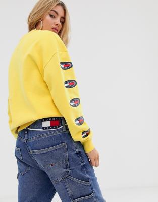 tommy jeans jumper yellow