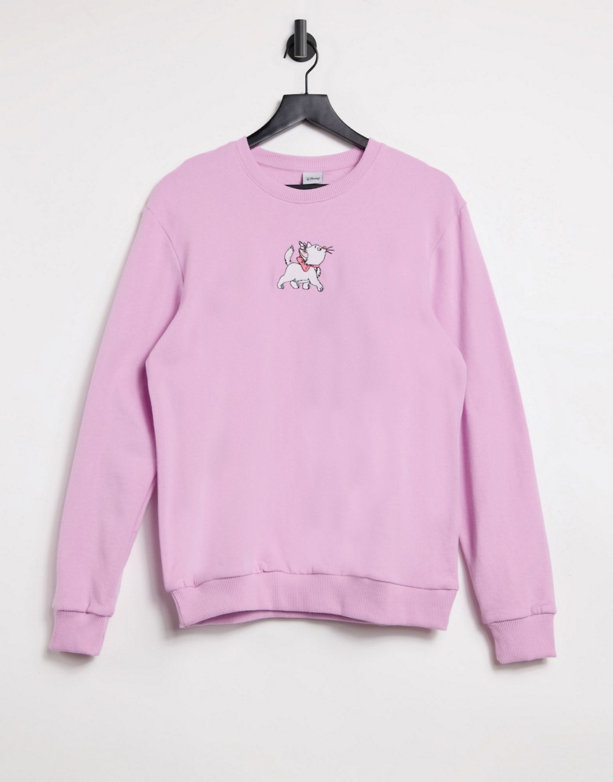 фото Свитшот с вышивкой кошечки мари из мультфильма disney «коты аристократы»-розовый цвет poetic brands