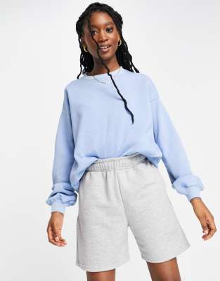 Cвитшоты Свитшот в стиле oversized с эффектом кислотной стирки Daisy Street-Голубой