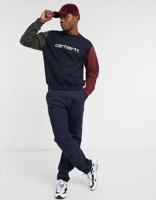 фото Свитшот с трехцветным логотипом carhartt wip-мульти