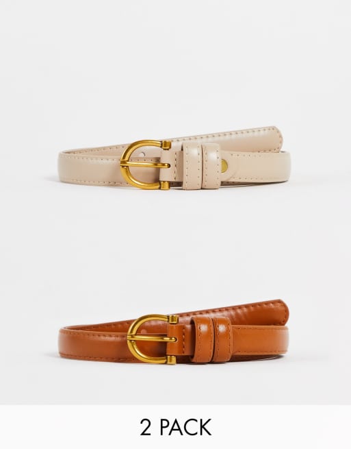 2pk Leather Belts