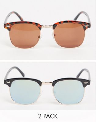 SVNX 2 pack Retro Sunglasses