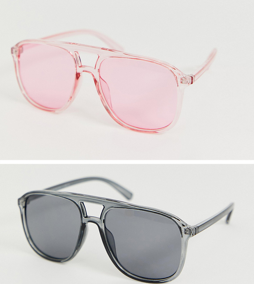 SVNX 2 pack tinted sunglasses-Multi