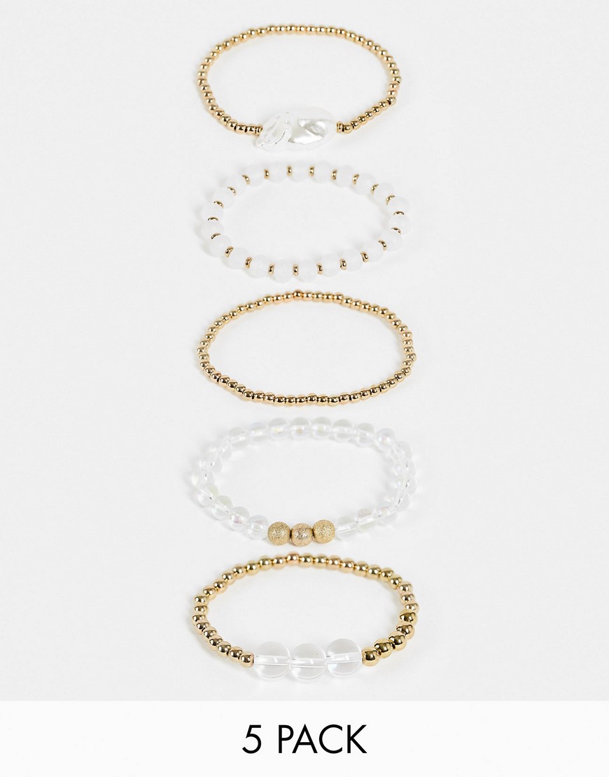 SVNX 5-pack white bracelets