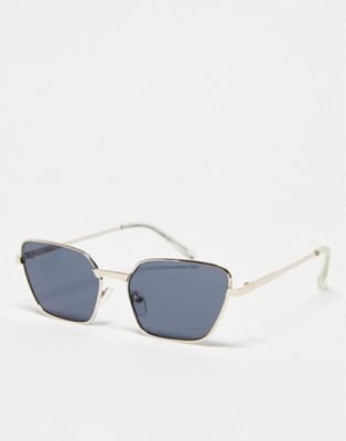SVNX 90's metal sunglasses in silver