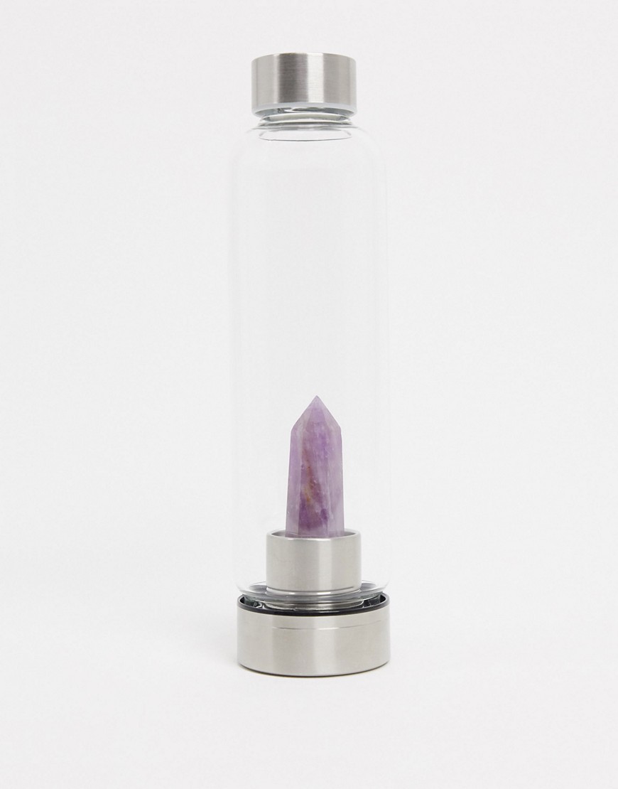 SVNX amethyst crystal stress relieving glass bottle-Purple