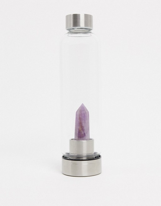 SVNX amethyst crystal stress relieving glass bottle