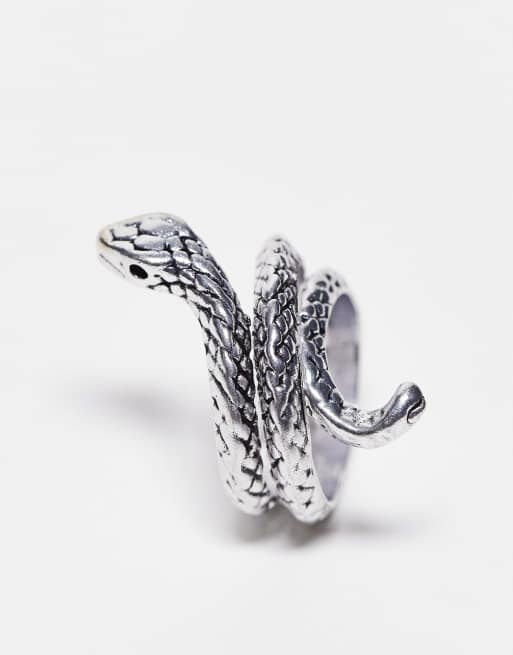 SVNX Anello color argento a forma di serpente ASOS