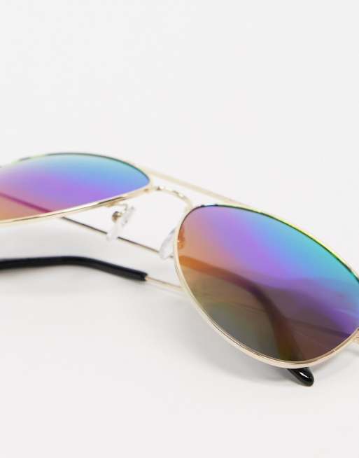 Aviator cheap sunglasses rainbow