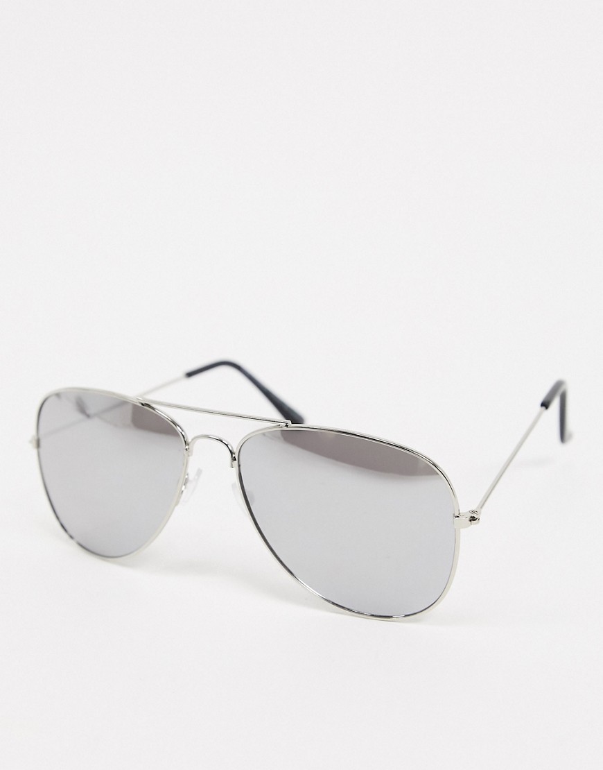 SVNX aviator sunglasses in silver