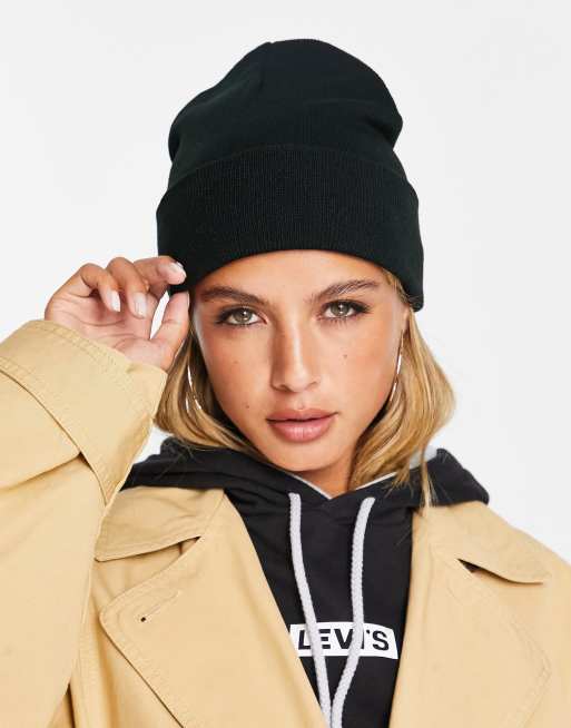 SVNX beanie hat in black ASOS
