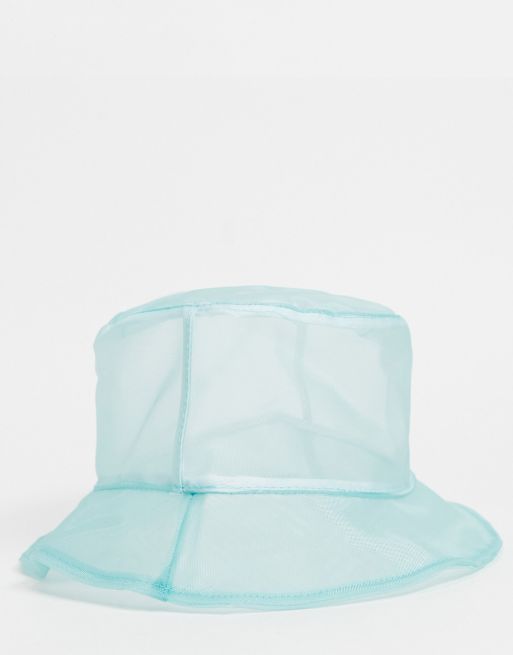 SVNX – Błękitny kapelusz typu bucket z organzy, 2 z 4