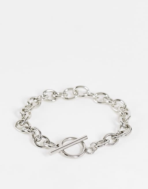 SVNX - Bracciale spesso color argento 