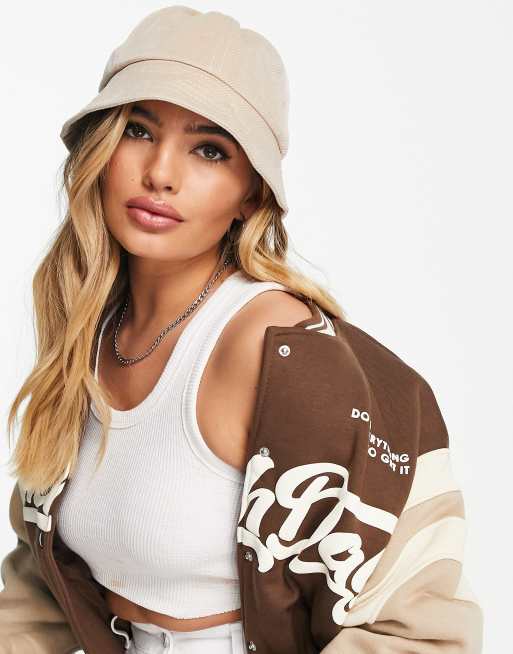 SVNX - Cappello da pescatore a coste color argento