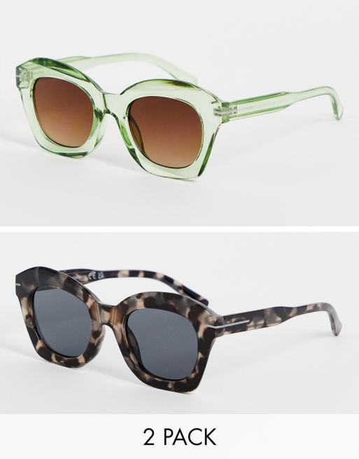 SVNX cat eye two pack sunglasses | ASOS