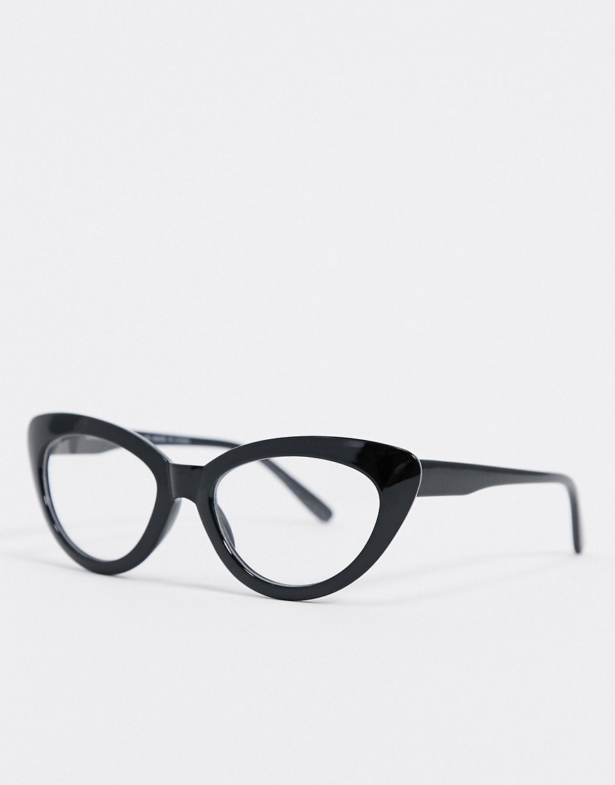SVNX - Cat eye-zonnebril met ongekleurde glazen in tortoise-Zwart