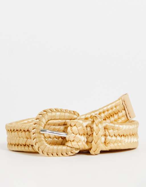 SVNX - Ceinture en paille tressée - Crème