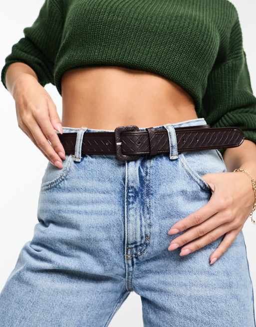 SVNX - Ceinture tissée - Marron foncé