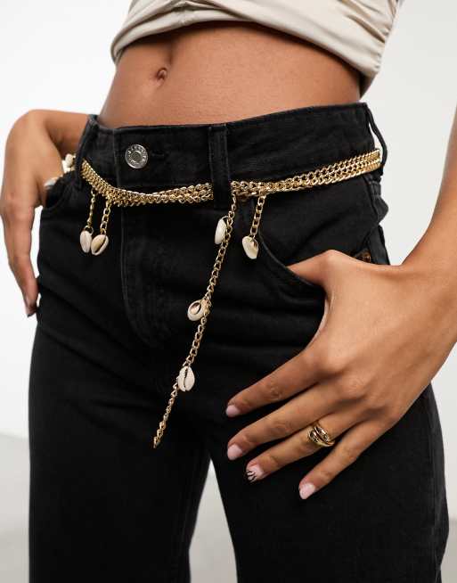 WHIPPY Womens Metal Waist Chain Belt Western Belts for Jeans Dress