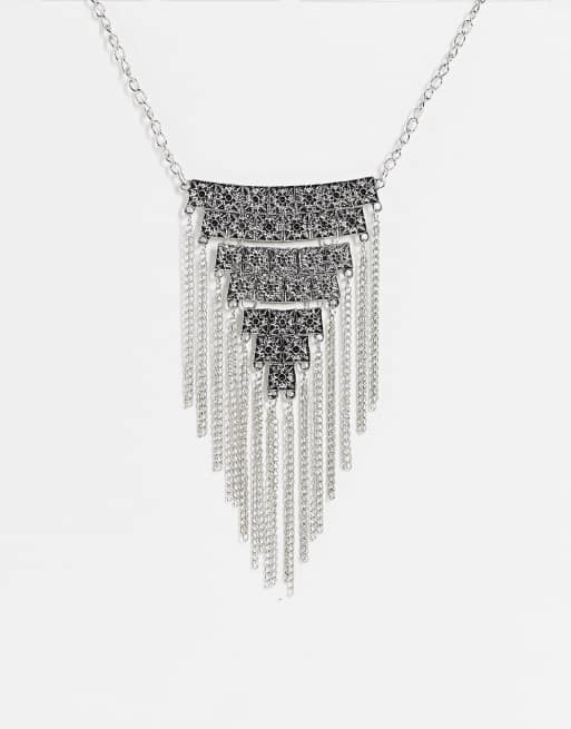SVNX chain dangling silver necklace 