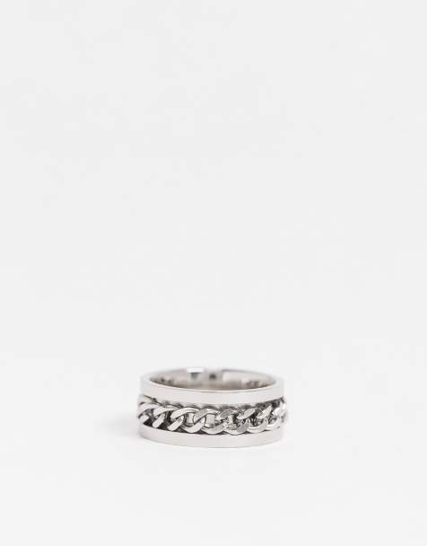 SVNX chain ring in silver - view 1