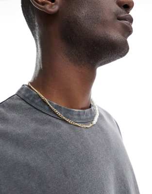 SVNX chocker necklace with gold chain and pearl detail - ASOS Price Checker