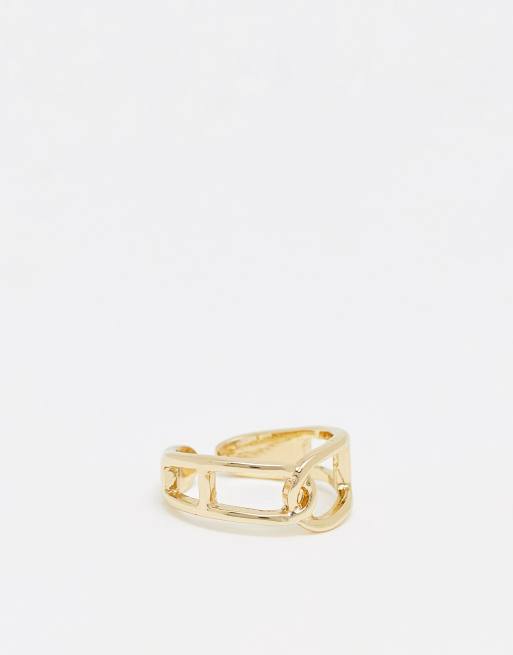SVNX chunky adjustable gold ring