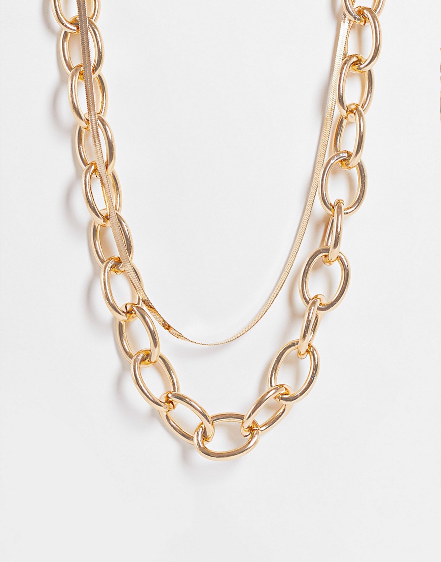 SVNX chunky chain necklace in gold