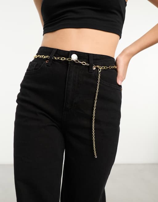SVNX - Chunky riem met schakels in goud