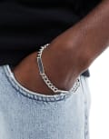 [SVNX] SVNX chunky silver bracelet with T bar clasp No Size SILVER