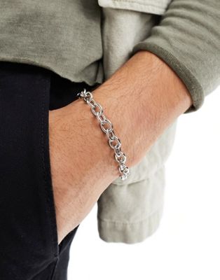 SVNX chunky silver bracelet - ASOS Price Checker
