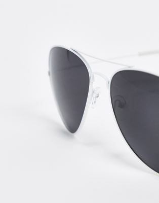 white aviator sunglasses