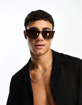 SVNX classic retro sunglasses in tortoiseshell